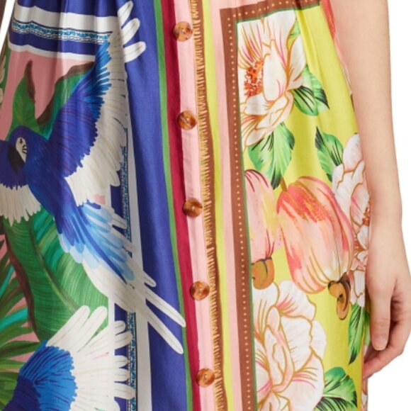 Farm Rio Women’s Double Scarfs Pastel Midi Dress - Picture 6 of 7